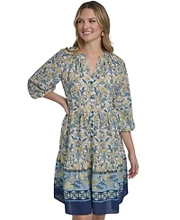 Jessica Howard Petite V-Neck Tiered Dress