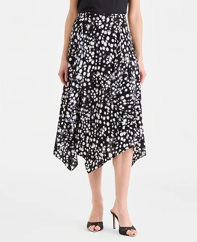 I.n.c. International Concepts Women's Asymmetric-Hem Midi Skirt, Macy's Exclusive