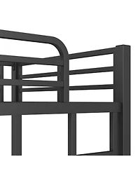 Streamdale Furniture Metal Twin over Twin Bunk Bed, Space-Saving, Noise Reduced, Black