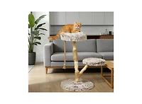 Zeus & Ruta Cat Tree Cat Tree for Indoor Cats with Wooden Scratching Posts