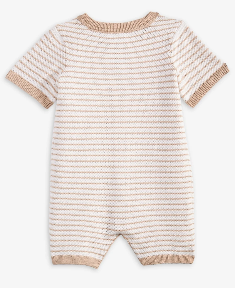 First Impressions Baby Boys' Striped Knit Cotton Romper, Macy's Exclusive