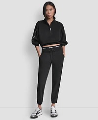 Dkny Sport Women's Classic Logo Elastic High-Rise Sweatpants