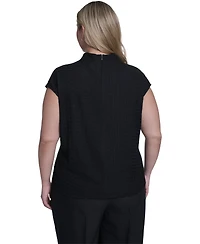 Calvin Klein Plus Knit Cap Sleeve Top