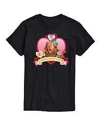 Airwaves Men's Wizard of Oz Heart Cowardly Lion Printed Short-Sleeve Graphic T-Shirt