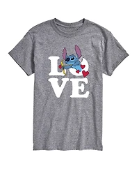 Airwaves Men's Lilo & Stitch Love Cupid Printed Short-Sleeve Graphic T-Shirt