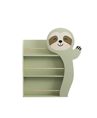 Streamdale Sloth Bookshelf for Kids: 3-Tier Toddler Book Display Rack