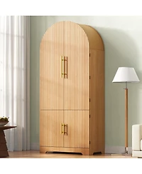 Streamdale Furniture 72" Arched Kitchen Pantry Cabinet with 8