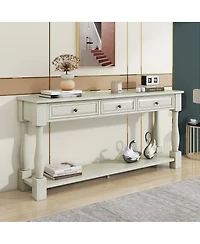 Streamdale Furniture Console Table with Drawers and Shelf