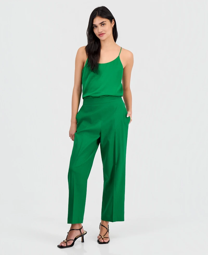 Bar Iii Women's Pull-On Linen-Blend Pants, Macy's Exclusive