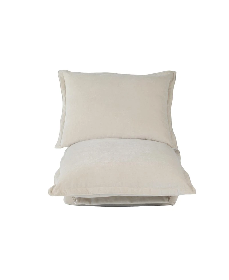 Streamdale Furniture Convertible Flip Chair: Floor SofaBed with Adjustable Backrest andPillows-Beige