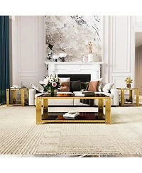 Streamdale Furniture Living Room Table Set: Coffee & End Tables