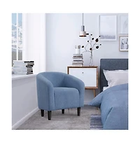 Yaheetech Boucle Club Chair Accent Barrel Arm