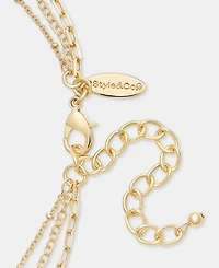 Style & Co Stone Inlay Layered Pendant Necklace, 17" + 3" extender, Macy's Exclusive