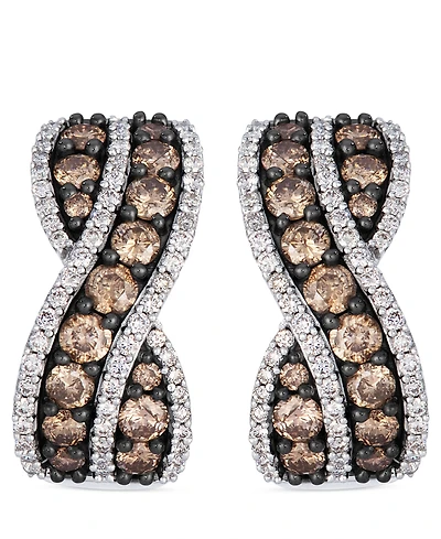 Le Vian Chocolate Diamond (1.53 ct. t.w.) & Vanilla Diamond (0.56 ct. t.w.) Earrings in 14k Vanilla Gold
