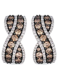 Le Vian Chocolate Diamond (1.53 ct. t.w.) & Vanilla Diamond (0.56 ct. t.w.) Earrings in 14k Vanilla Gold