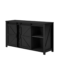 Streamdale Furniture 55.1-Inch Farmhouse Sideboard with Sliding Barn Doors & 4 Drawers