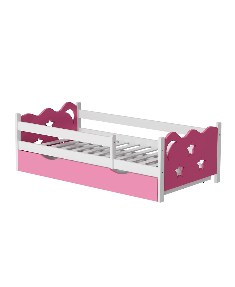 Streamdale Furniture Kids Wood Twin Bed with Drawer