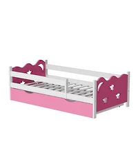 Streamdale Furniture Kids Wood Twin Bed with Drawer
