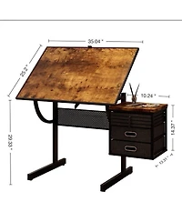 Streamdale Furniture 1500pc Jigsaw Puzzle Table for Adults - Black, with 4 Trays & 2 Storage Drawers