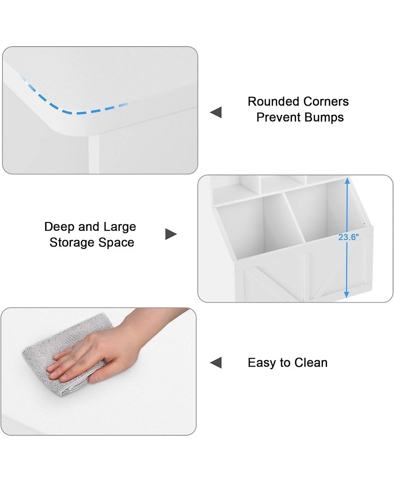 gaomon Toy Storage Organizer and Kids Bookshelf, Toddler Toy Storage Cabinet