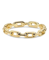 Devata Cable Link Ring Gold Plated Sterling Silver, 6