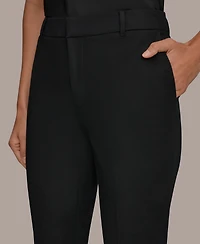 Donna Karan New York Women's Flat-Front Stretch Double-Layer Pants