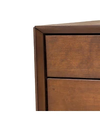 Streamdale Furniture Nightstand with 2-Drawers, Small Side End Table with Storage, Walnut