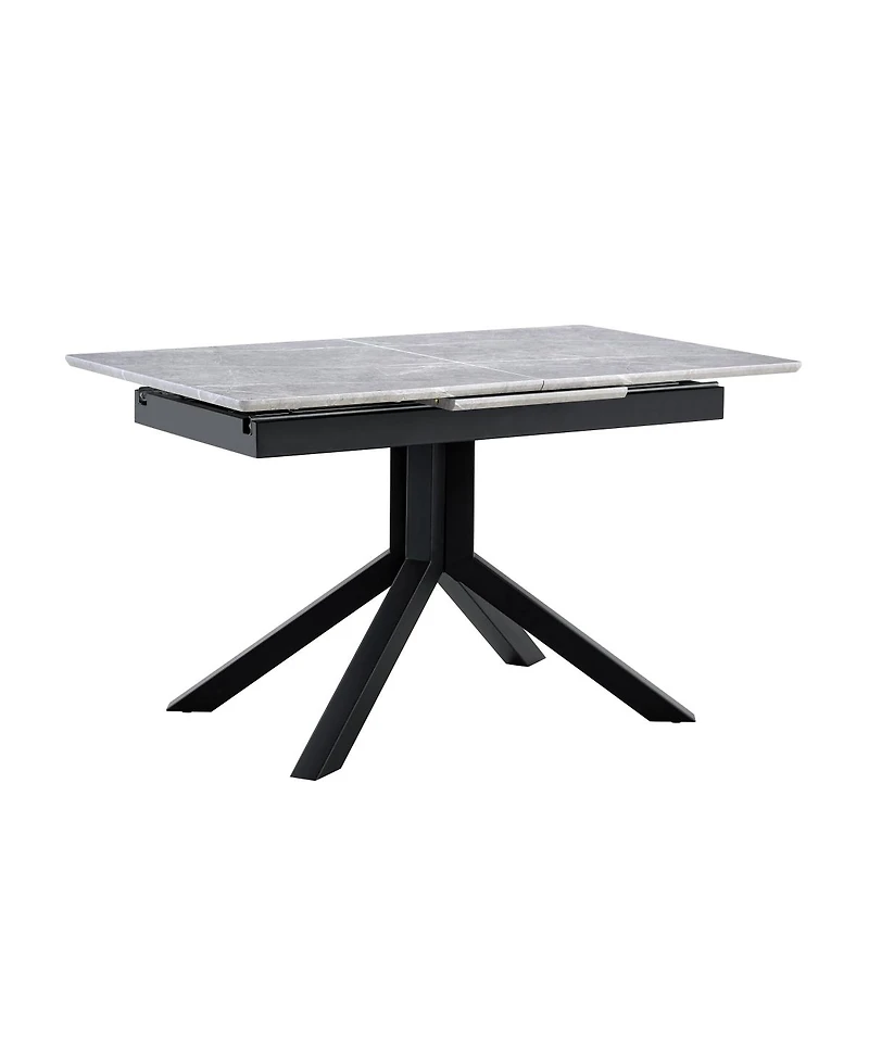 Streamdale Furniture Extendable Dining Table: Modern Mdf & Metal, Easy Assembly
