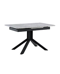 Streamdale Furniture Extendable Dining Table: Modern Mdf & Metal, Easy Assembly