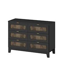 Streamdale Furniture 4-Piece Queen Farmhouse Set with Storage Nightstand & Dresser