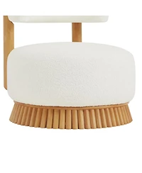 Streamdale Furniture Modern Farmhouse Armless Chair with Wooden Base and Cozy Upholstery