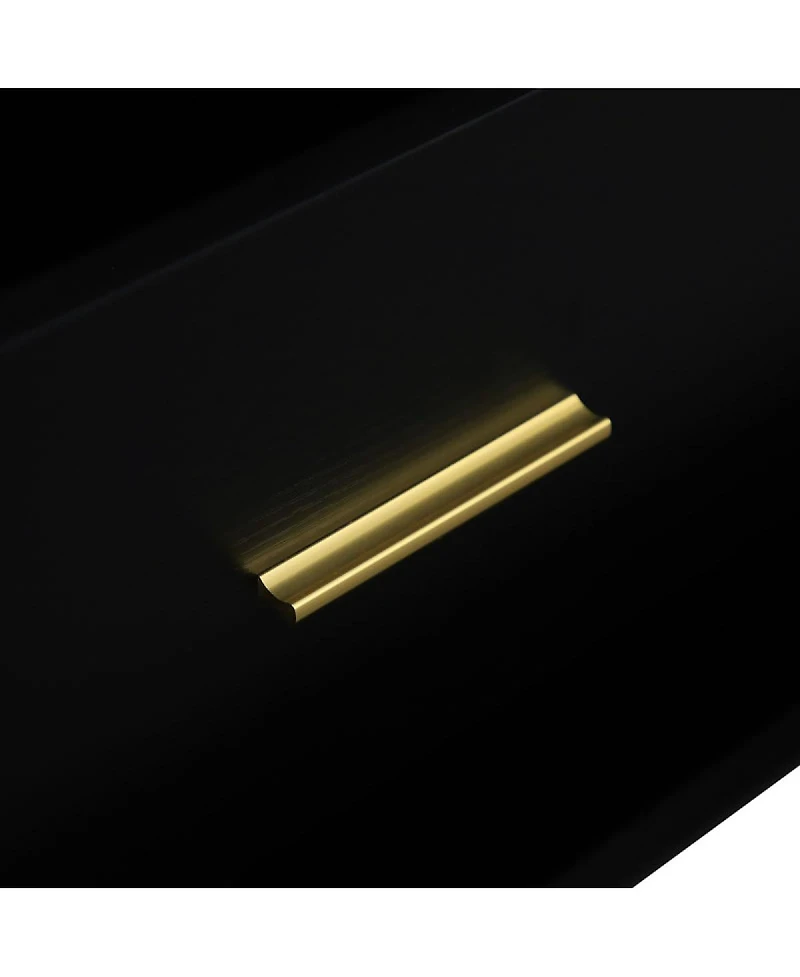 Streamdale Furniture Streamdale Modern Black 6-Drawer Dresser - Wide Chest of Drawers for Bedroom