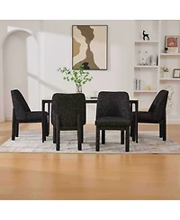 Streamdale Furniture Modern Minimalist Chenille Dining Chair Set of 4