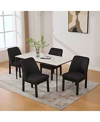 Streamdale Furniture Modern Minimalist Chenille Dining Chair Set of 4