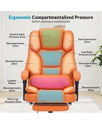 Streamdale Furniture Streamdale Ergonomic Office Chair with Footrest and Lumbar Support