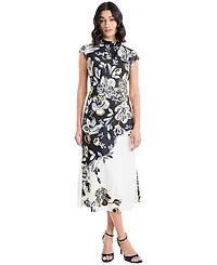 Maggy London Women's Mock Neck Midi Dress