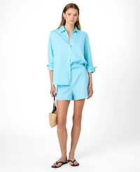 French Connection Women's Alexis Poplin Striped Shorts