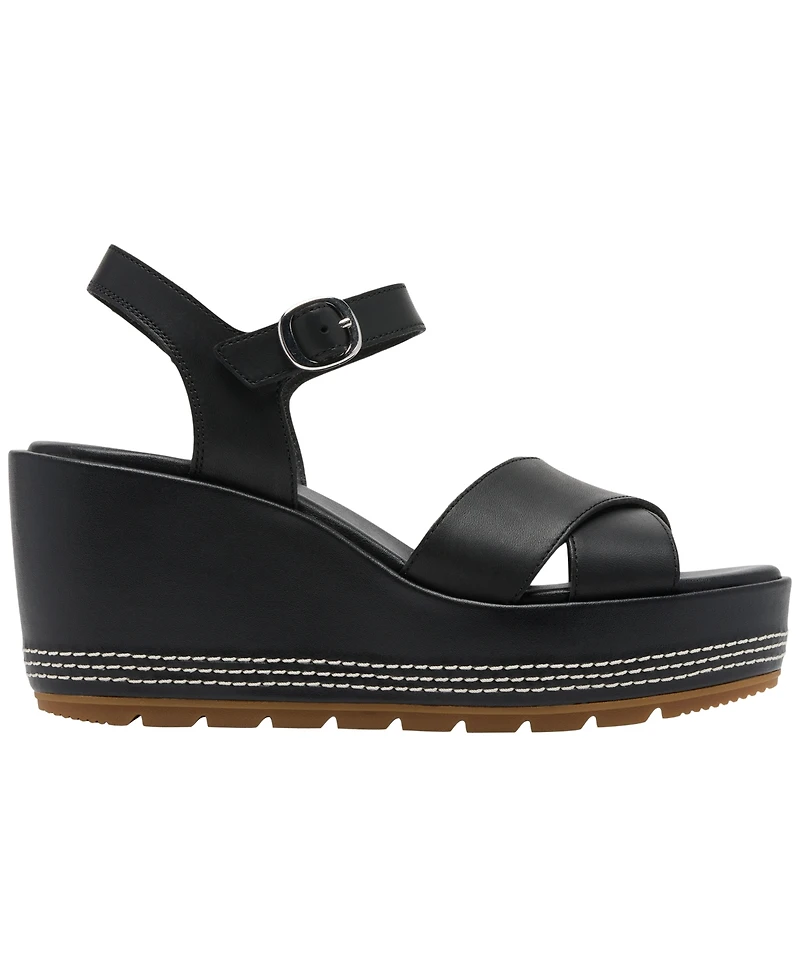 Sorel Women's Sunpeak Wedge Heel Ankle-Strap Sandals
