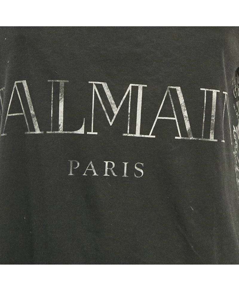 Pre-Owned Balmain Women's Black Print Cotton Sleeveless Top