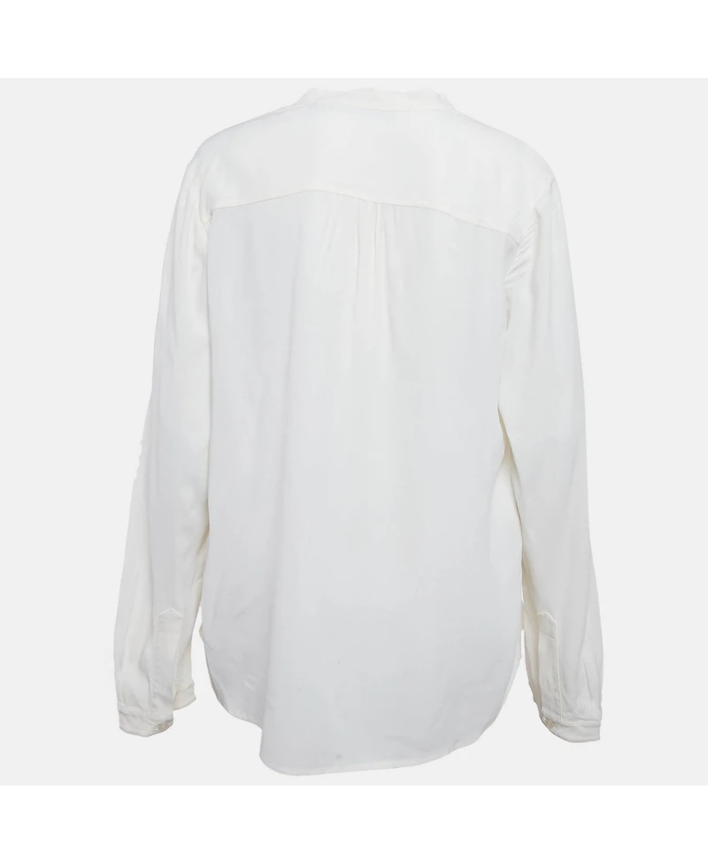 Pre-Owned Stella Mccartney Women's Off-White Crepe Button Down Blouse