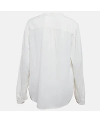 Pre-Owned Stella Mccartney Women's Off-White Crepe Button Down Blouse