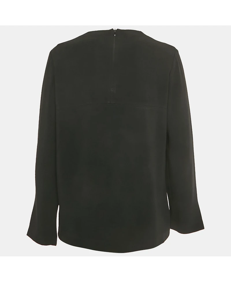 Pre-Owned Stella Mccartney Women's Black Crepe Long Sleeve Blouse