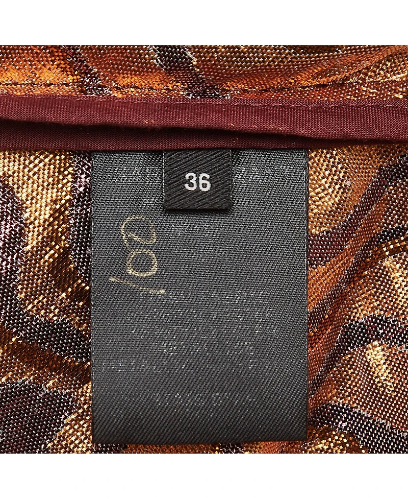 Pre-Owned Isabel Marant Women's Metallic Patterned Lurex Ruched Top