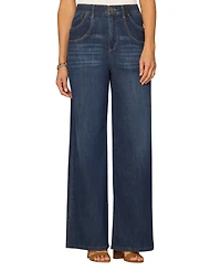 Democracy Petite Ultra Skyrise Double Pocket Wide Leg Jeans