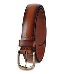Club Room Luxury Classic Feathered Edge Leather Dress Belt, Macy's Exclusive