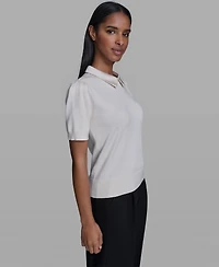 Karl Lagerfeld Paris Women's Collared Sweater