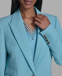 Karl Lagerfeld Paris Women's Notch Lapel Collar One-Button Jacket