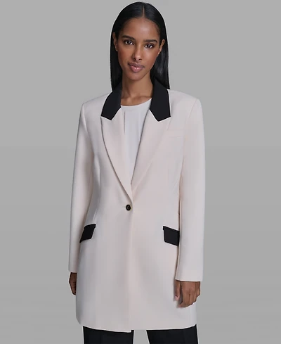 Karl Lagerfeld Paris Women's Notch Lapel Collar Jacket