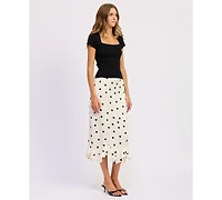 En Saison Women's Abigail Midi Slip Skirt