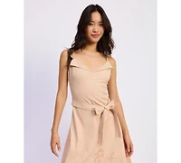 En Saison Women's Donna V-Neck Midi Dress